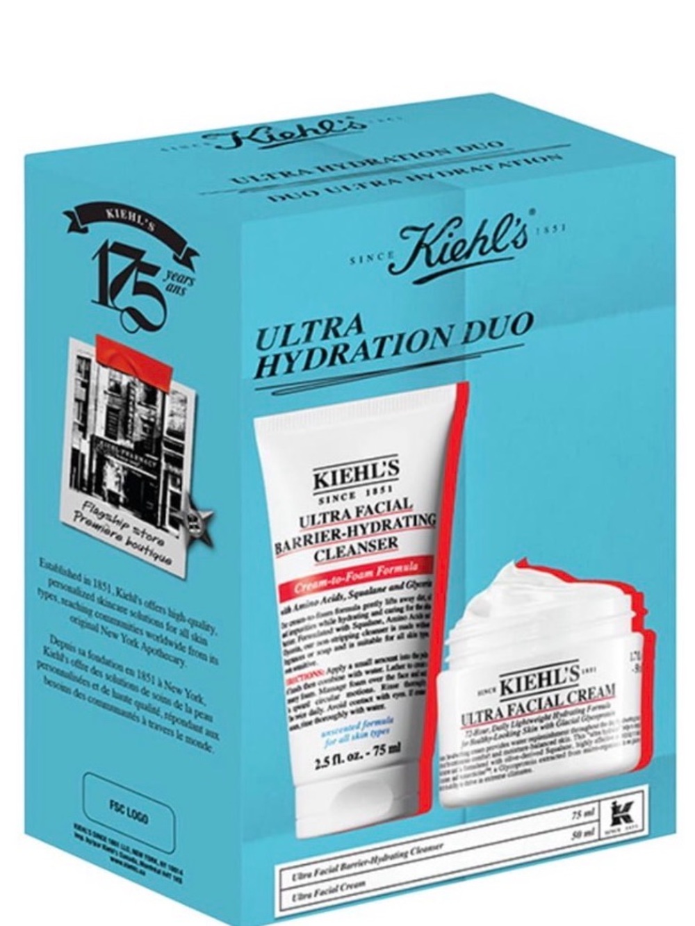 Kiehl’s Ultra Facial cream set – Cleanser + Facial Cream | New